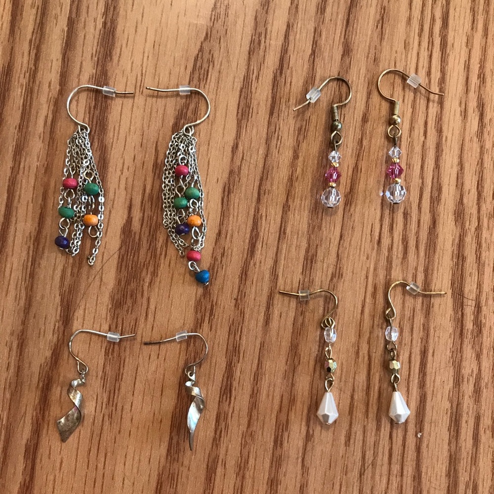 Bundle of 4 Pairs of Dangly Earrings